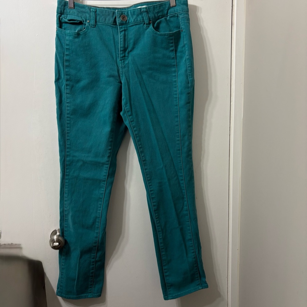 DKNY Teal Straight Leg Women's Jeans